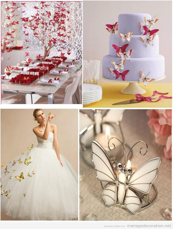 Idees décoration mariage avec des papillons
