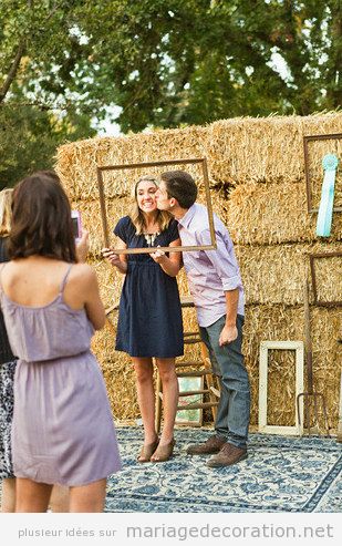 Photo booth ou phoptocall invités, mariage ferme