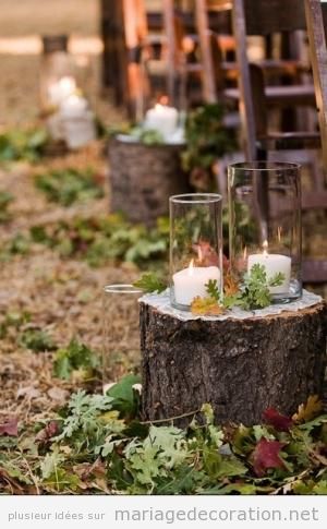 idées déco cérémonie mariage automne exterieur